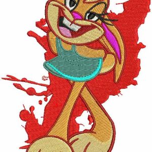 Lola Bunny sings embroidery design