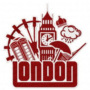 London 4 embroidery design