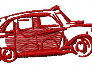 London car embroidery design