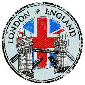 London England embroidery design