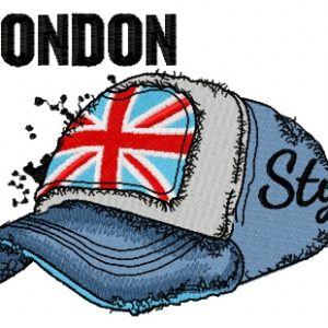 London style: cap embroidery design