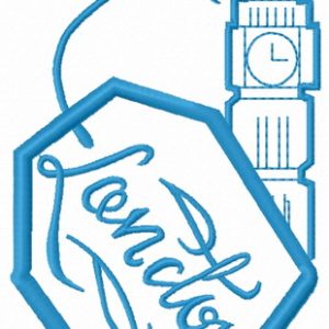 London tea cup 3 embroidery design