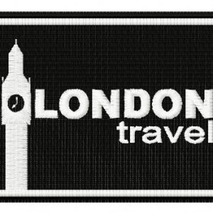 London travel embroidery design