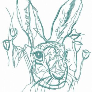 Long-eared animal embroidery design