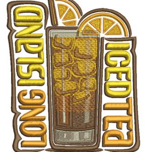 Long Island iced tea embroidery design