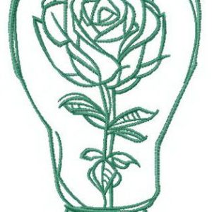Look through the light bulb embroidery design