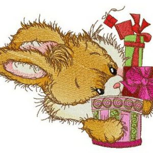 Loosing tiny present embroidery design