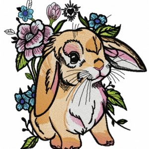Lop-eared bunny 3 embroidery design