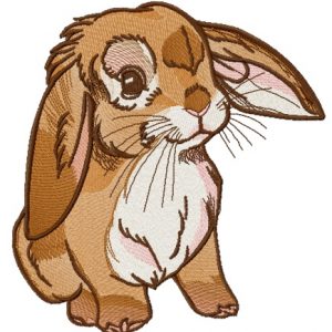 Lop-eared bunny 4 embroidery design