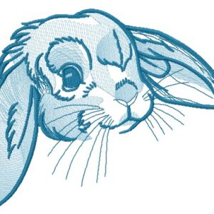 Lop-eared bunny 6 embroidery design