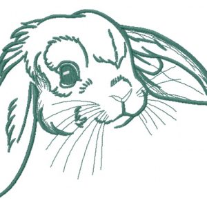 Lop-eared bunny 7 embroidery design