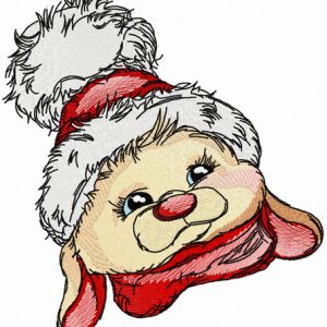 Lop-eared bunny embroidery design