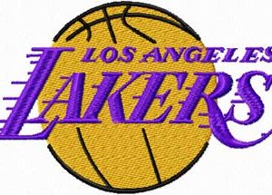 Los Angeles Lakers logo embroidery design