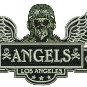 Los Angeles angels badge embroidery design