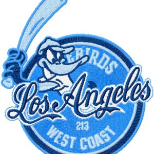 Los Angeles Daffy Duck embroidery design