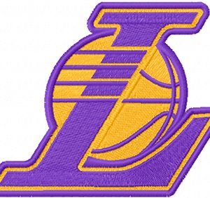 Los Angeles Lakers alternative logo embroidery design