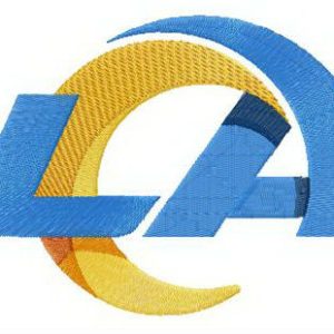 Los Angeles Rams logo embroidery design