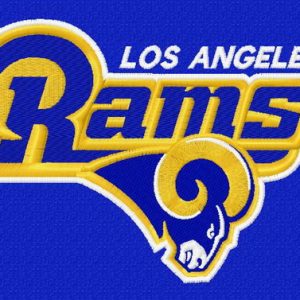 Los Angeles Rams logo embroidery design