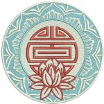 Lotus embroidery design