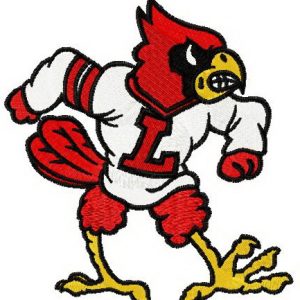 Louie the Cardinal embroidery design