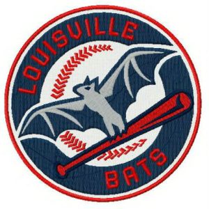Louisville Bats logo embroidery design