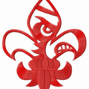 Louisville Cardinals Fleur-de-lis logo embroidery design
