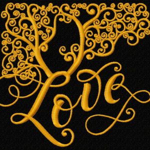 Love 4 embroidery design