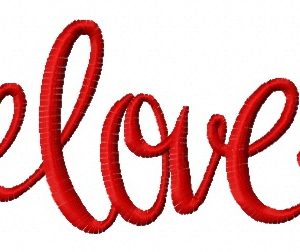 Love 7 embroidery design
