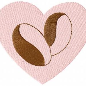 Love coffee embroidery design