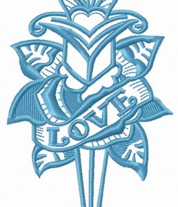 Love dagger 4 embroidery design