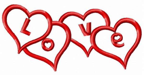 Love decoration 2 embroidery design
