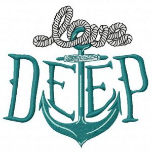 Love deep like ocean 2 embroidery design