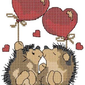 Love hedgehogs embroidery design