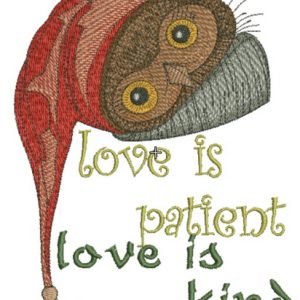Love is patient, love is kind 3 embroidery design