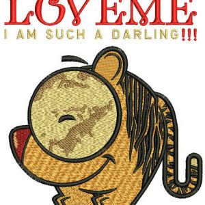 Love me: I'm such a darling embroidery design