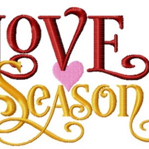 Love season embroidery design