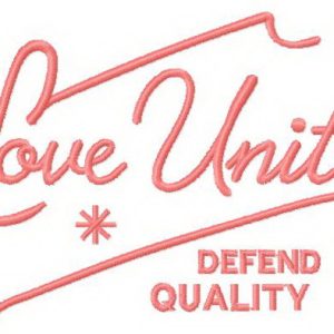 Love unites embroidery design