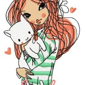 Lovely pet embroidery design