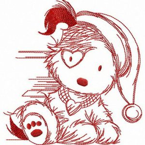 Lovely puppy embroidery design