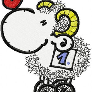Loving Sheep  embroidery design