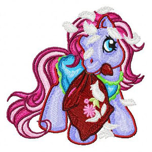 My Little Pony with pillow embroidery design