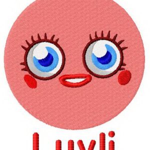 Luvli badge embroidery design