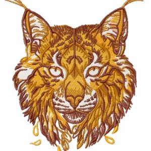 Lynx embroidery design