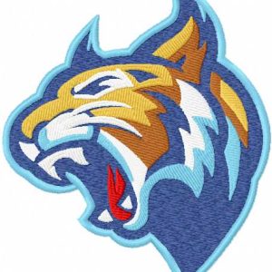 Lynx mascot embroidery design