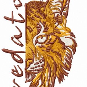 Lynx predator embroidery design