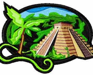 Machu Picchu embroidery design