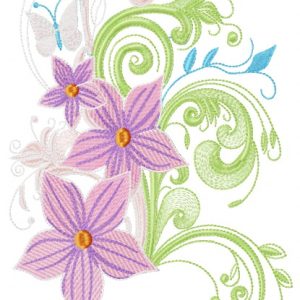 Magic bouquet embroidery design