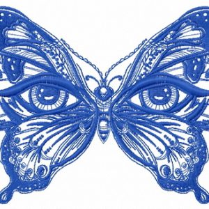 Magic eyes butterfly embroidery design