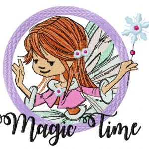 Magic time embroidery design
