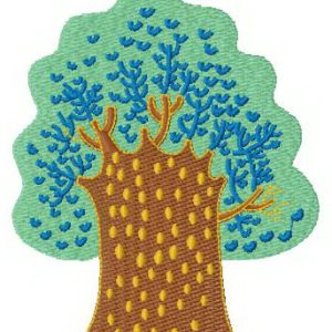 Magic tree embroidery design